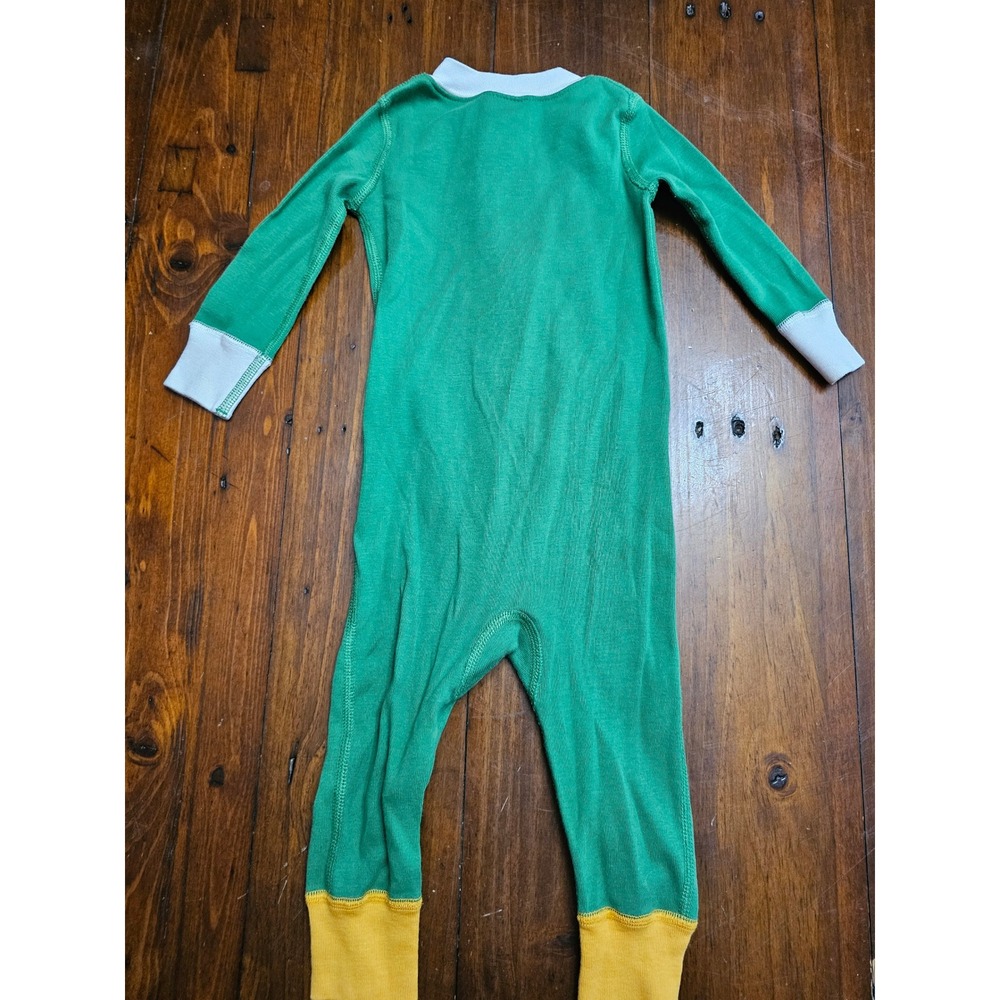 Hanna Andersson Kids Green Elf Costume Organic Cotton Zip Sleeper 9-18 Months